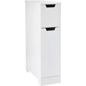 ELEGANT BRANDS Sennen Super Slim Bathroom Storage // White Scandinavian-inspired Organiser for Bathroom, Bedroom, Living Room, Hallway