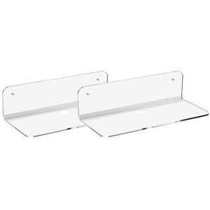 Lune - Set of 2 Easily Expand Wall Space - Small 9' Acrylic Wall Shelf