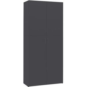 Shoe Cabinet Grey 80x35.5x180 cm Engineered Wood Vidaxl Grey