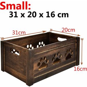 Day Plus - Small Wooden Crates Storage Box, Display Christmas Hampers Decorative Organizer Storage Crates Boxes, Wood Container for Weddings &