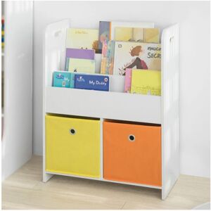 SoBuy Children's Storage Bookcase Book Shelf Storage Display Rack Organizer,KMB27-W