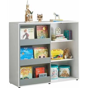 Children Kids Bookcase Book Shelf Toy Shelf Storage Display Shelf, KMB33-W - Sobuy