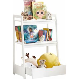 Children Kids Toy Shelf Bookcase Book Shelf Storage Display Shelf,KMB31-W - Sobuy