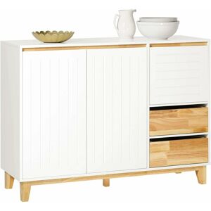 Sideboard Storage Cabinet Cupboard, Kitchen Cabinet Dining Room Living Room Sideboard Cabinet Hall Cabinet,FSB75-WN - Sobuy