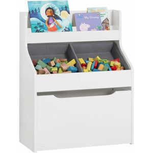 Storage Shelf Organizer with Storage Chest on Wheels,KMB71-W - Sobuy