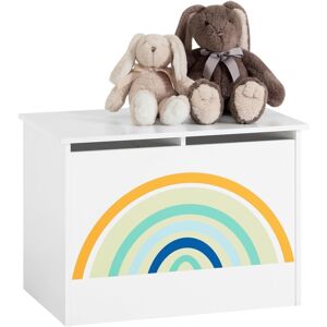 Toy Box Storage Cabinet with Safety Hinged Lid,KMB70-W - Sobuy