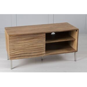 URBAN DECO Solid Mango Wood Natural tv Entertainment Unit upto 32inch to 49inch for Living Room - natural