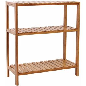 SONGMICS 3 Tier Bamboo Bathroom Shelf Unit Storage Stand Shelves Shoe Rack 59 x 26 x 66cm BCB33Y