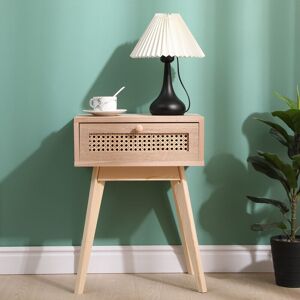 Spot On Dealz - 1 Drawer Bedside Table Nightstand Cabinet - Natural - Natural