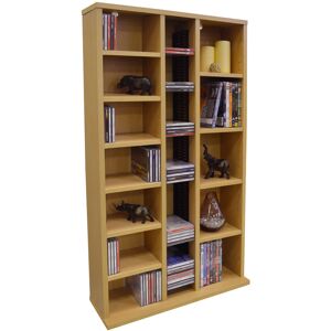 WATSONS St laurence - 355 cd / 130 dvd Blu-ray Media Storage Shelves - Beech - Beech