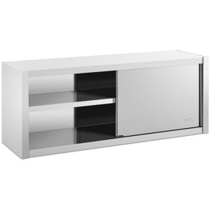 ROYAL CATERING Stainless Steel Wall Hanging Cabinet Sliding Doors 150x45cm