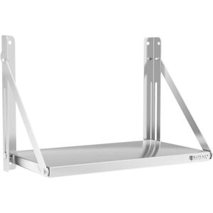 ROYAL CATERING Stainless Steel Wall Shelf Folding Shelf Commercial Kitchen Shelf 60x30cm 40kg