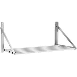 Royal Catering - Stainless Steel Wall Shelf Folding Shelf Commercial Kitchen Shelf 80x45cm 40kg