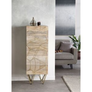 VERTYFURNITURE Tall Chest of drawers Dallas Light Mango - Light Wood