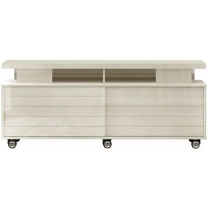 NETFURNITURE Tamney Widescreen tv Unit, Gloss White - White