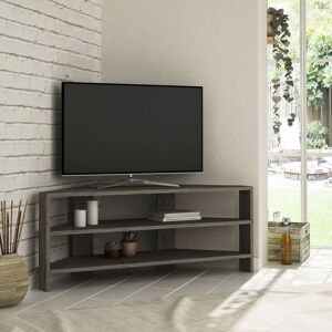 Thales Corner Modern tv Stand Multimedia Centre tv Unit Dark Coffee Corner 110cm - Dark Coffee - Decortie