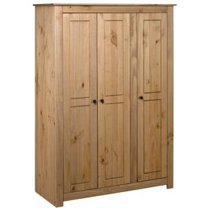 SWEIKO 3-Door Wardrobe 118x50x171.5 cm Pine Panama Range VDFF23750UK
