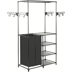 SWEIKO Clothes Rack Steel and Non-woven Fabric 87x44x158 cm Black VDTD11692