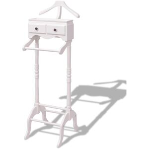 Sweiko - Clothing Rack with Cabinet Wood White VDTD09400