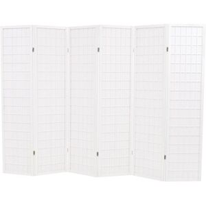 Sweiko - Folding 6-Panel Room Divider Japanese Style 240x170 cm White VDTD11851