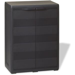 Sweiko - Garden Storage Cabinet with 1 Shelf Black VDTD27993