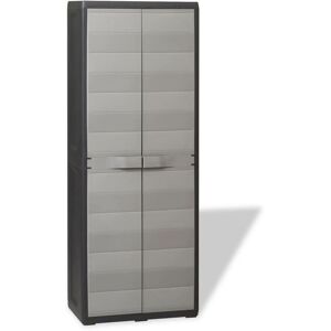 Sweiko - Garden Storage Cabinet with 3 Shelves Black and Grey VDTD27990