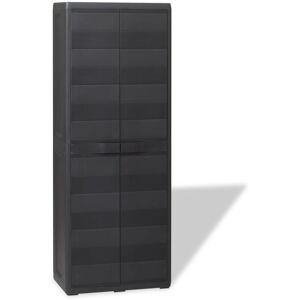 Sweiko - Garden Storage Cabinet with 3 Shelves Black VDTD27989