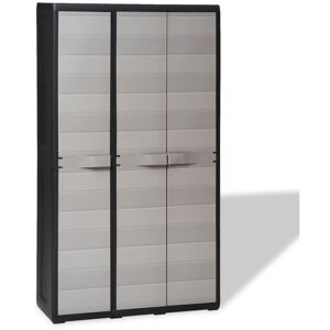 Sweiko - Garden Storage Cabinet with 4 Shelves Black and Grey VDTD27988