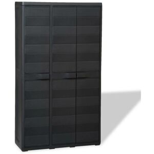 SWEIKO Garden Storage Cabinet with 4 Shelves Black VDTD27987