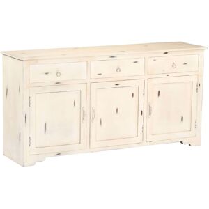 SWEIKO Sideboard White 160x40x80 cm Solid Mango Wood VDTD13517