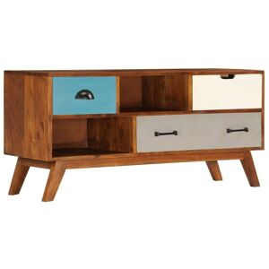 SWEIKO Tv Cabinet with 3 Drawers 110x35x50 cm Solid Acacia Wood VDTD13785