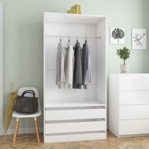 SWEIKO Wardrobe White 100x50x200 cm Chipboard VDTD31637