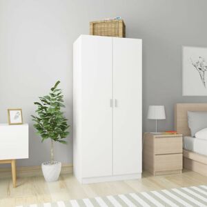 Sweiko - Wardrobe White 80x52x180 cm Chipboard VDTD31655