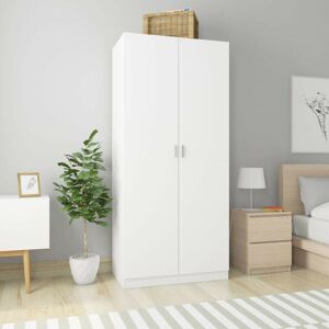 Sweiko - Wardrobe White 90x52x200 cm Chipboard VDTD31664