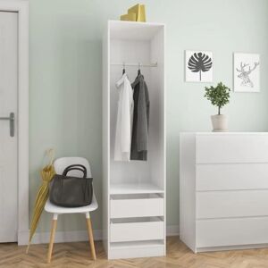 SWEIKO Wardrobe with Drawers High Gloss White 50x50x200 cm Chipboard VDTD31652