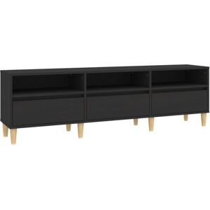 Tv Cabinet Black 150x30x44.5 cm Engineered Wood Vidaxl Black