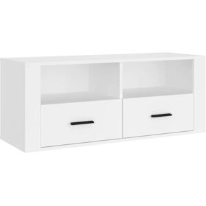 Tv Cabinet White 100x35x40 cm Engineered Wood Vidaxl White