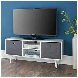 Spot On Dealz - Tv Stand Console Cabinet Centre Entertainment Storage Fits up to 50 tv Unit - white