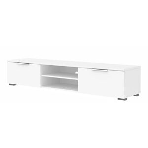 Netfurniture - tv Unit 2 Drawers 2 Shelf In White High Gloss - White