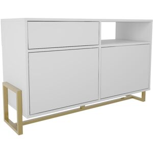 Utopie Modern Design Sideboard Storage Cabinets with Metal Legs - White - White - Decorotika
