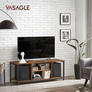 Songmics - vasagle tv Stand for tv up to 60 Inches, tv Cabinet with Open Shelves, tv Console for Living Room, Entertainment Room, Rustic Brown and