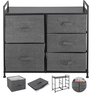 VEVOR 5 Drawer Dresser Organizer Drawers Storage Unit Fabric Storage Chest for Bedroom, Hallway, Entryway, Closets, Nurseries Furniture Storage Tower