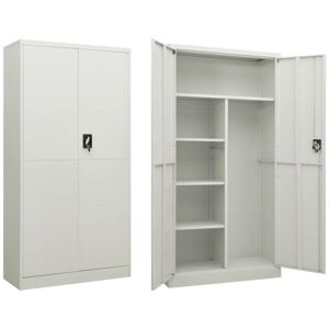 Vidaxl - Locker Cabinet Light Grey 90x40x180 cm Steel Grey