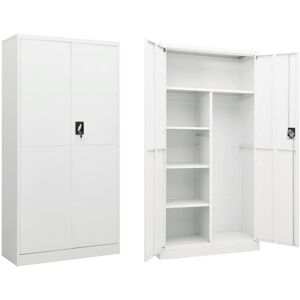 Vidaxl - Locker Cabinet White 90x40x180 cm Steel White