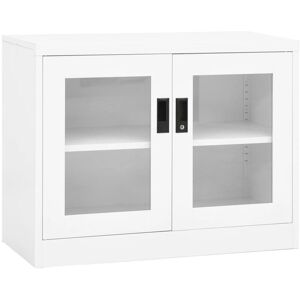 Office Cabinet White 90x40x70 cm Steel Vidaxl White