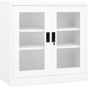 Office Cabinet White 90x40x90 cm Steel Vidaxl White