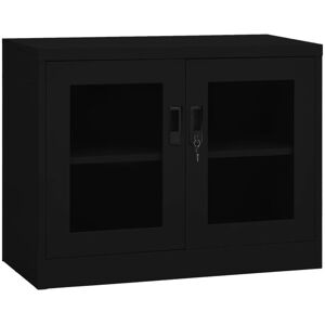 Office Cabinet Black 90x40x70 cm Steel Vidaxl Black