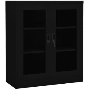 Office Cabinet Black 90x40x105 cm Steel Vidaxl Black