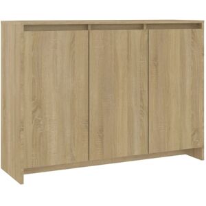 Sideboard Sonoma Oak 102x33x75 cm Engineered Wood Vidaxl Beige