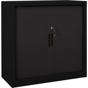 Vidaxl - Sliding Door Cabinet Black 90x40x90 cm Steel Black